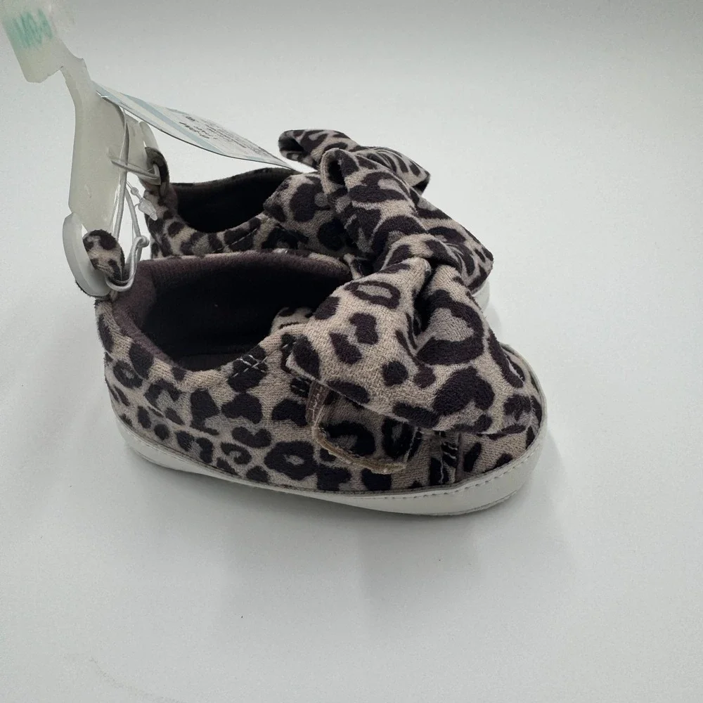 Cat & Jack NWT Baby Leopard Sneakers Brown 6-9 Months Slip-On